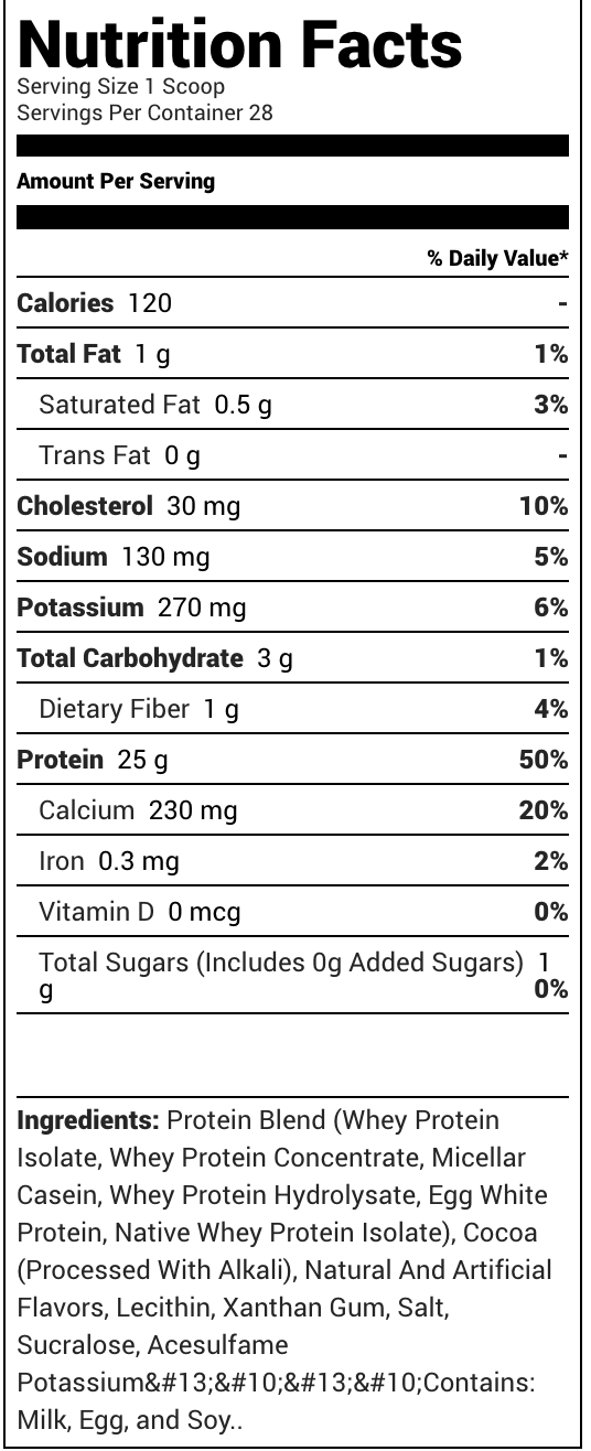 Rule One Proteins - R1 PRO6 Protein - Chocolate Fudge